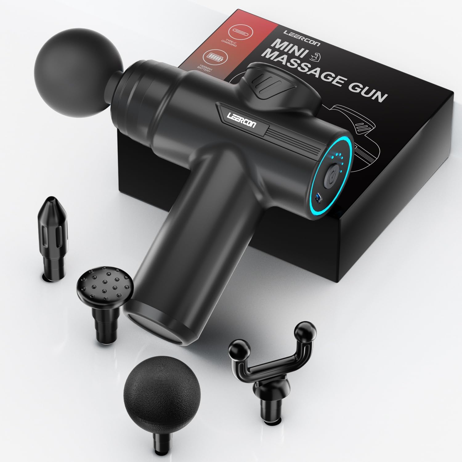 Home Gym Electric Machine - LEERCON Mini Massage Gun, 6 Speeds