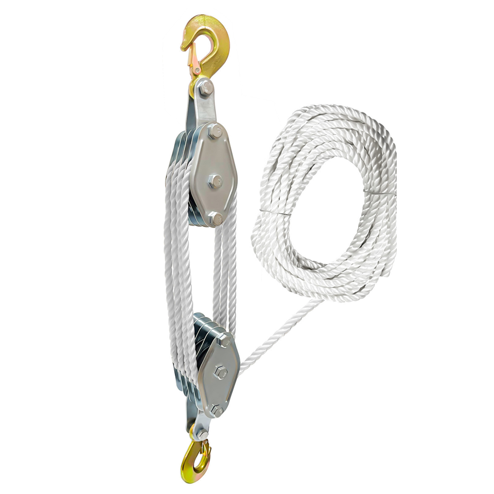 Pull Up Bar Tower - 270° Rotatable Rope Pulley Block Crane