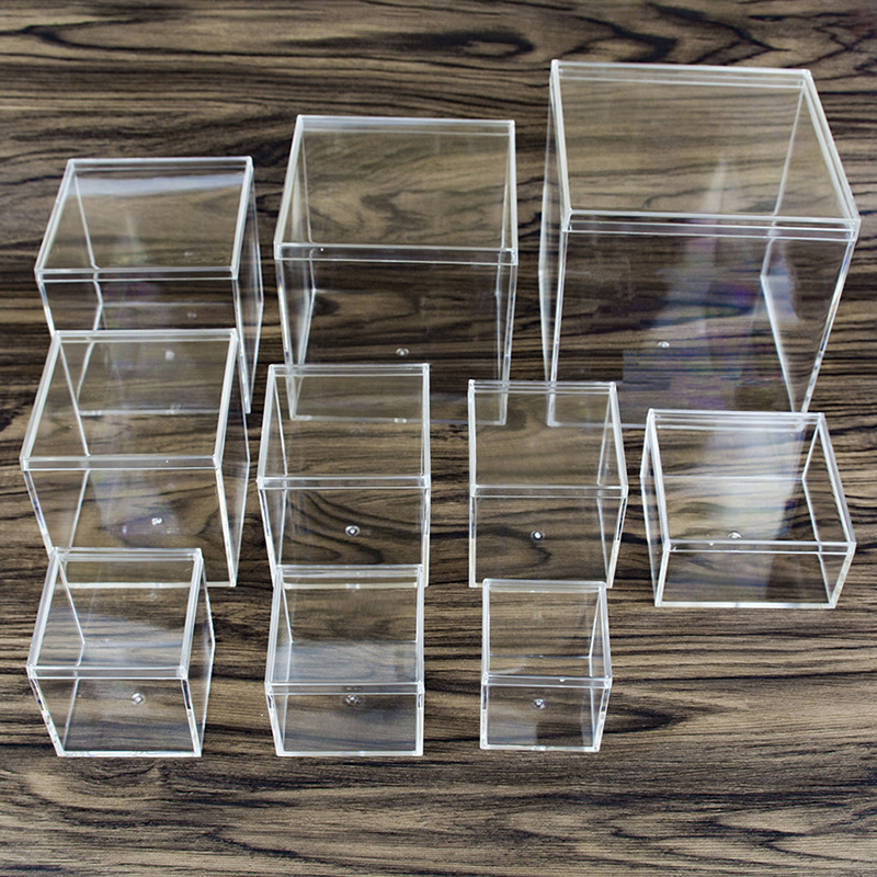 Plyo Box Set - Square High Transparent Plastic Box Betta