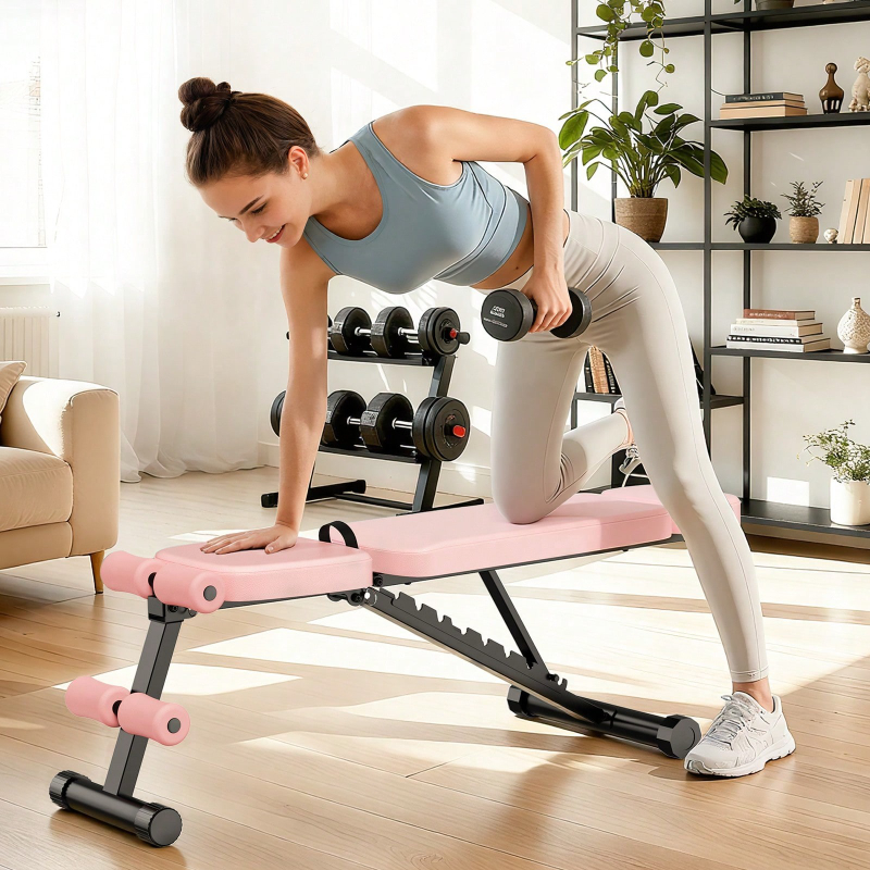 Home Gym Full Body - 9 Position Adjustable Weight Bench Foldable