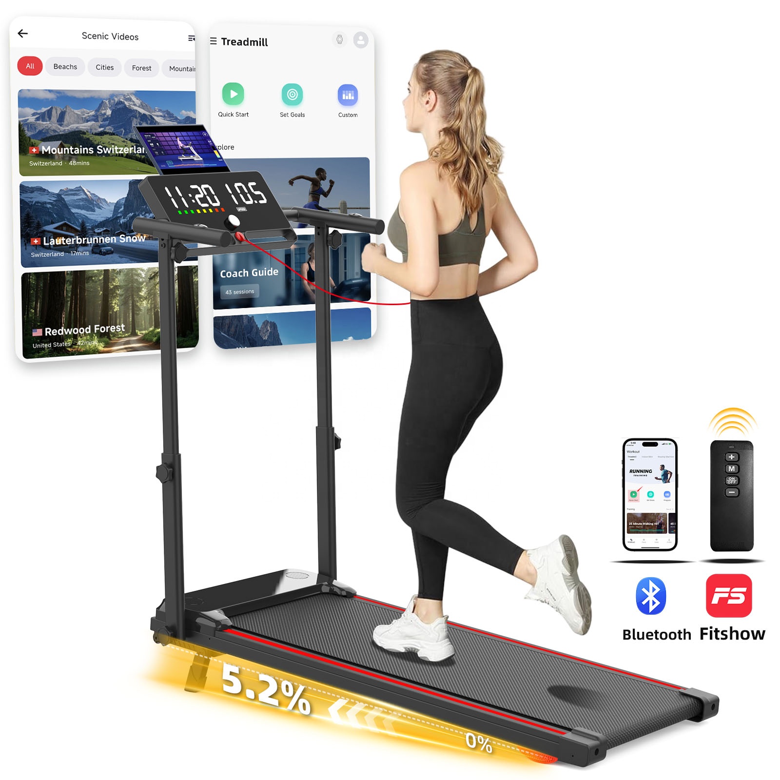 Low Price Folding Treadmill Po - Home Gym Electric Machine recension och pris
