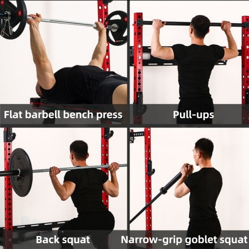 English：Adjustable Power Cage  - Home Gym Folding Rack recension och pris