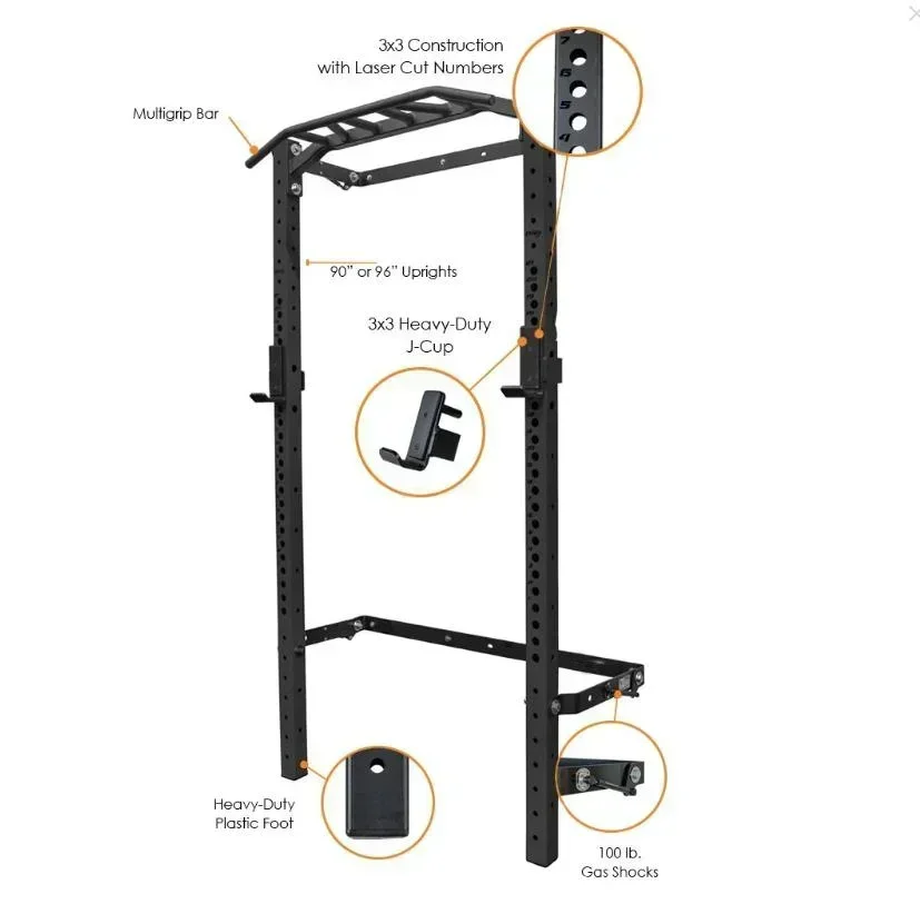 Gym and Home Use Fitness Equip - Home Gym Folding Rack recension och pris