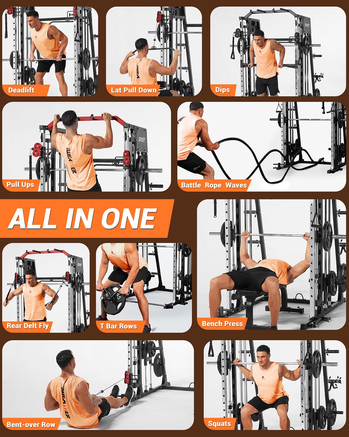 All in One Smith Machine Home  - Home Gym Lat Pulldown recension och pris