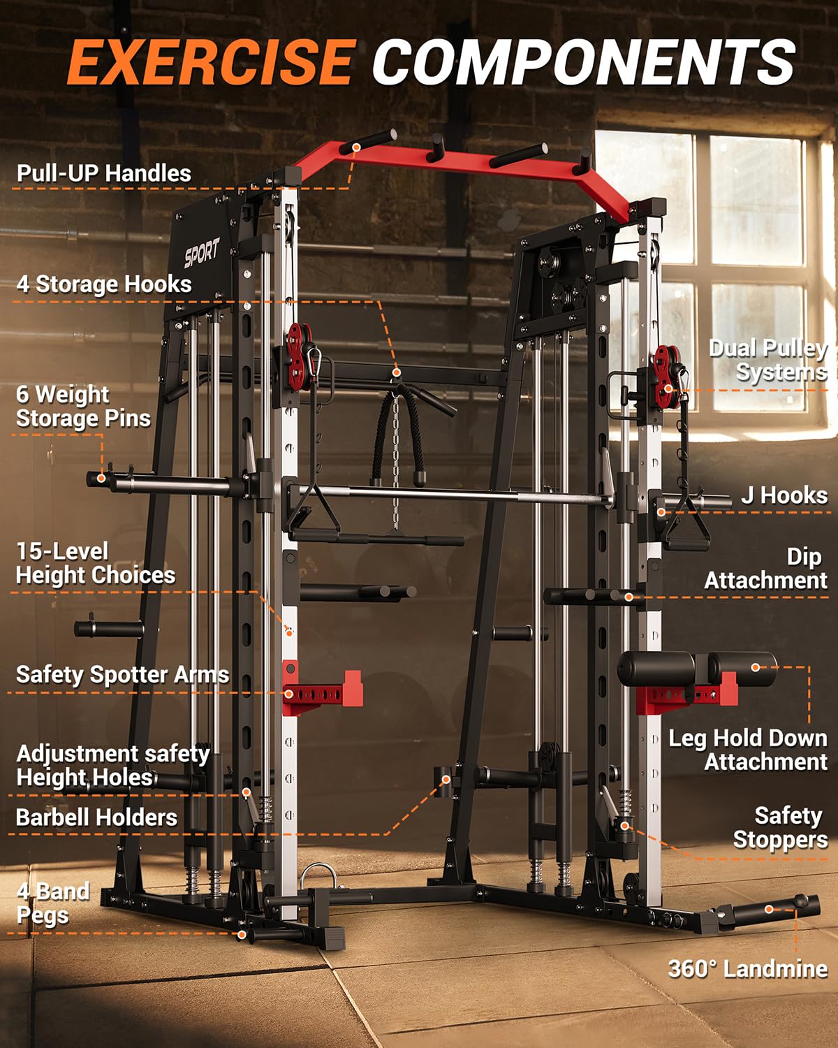 All in One Smith Machine Home  - Home Gym Lat Pulldown recension och pris