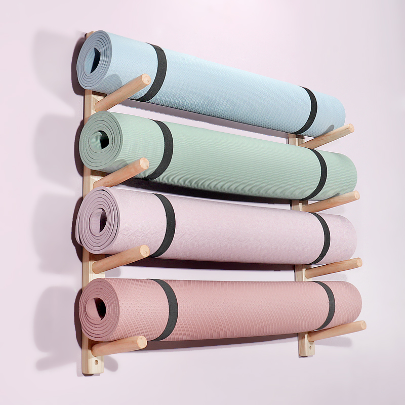 Wooden Yoga Mat Holder Wall Mo - Home Gym Folding Rack recension och pris