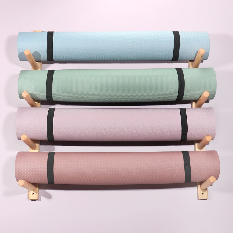 Wooden Yoga Mat Holder Wall Mo - Home Gym Folding Rack recension och pris