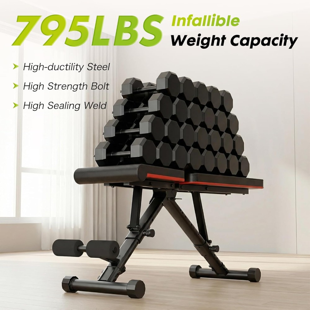 Adjustable Weight Bench for Fu - Home Gym Full Body recension och pris