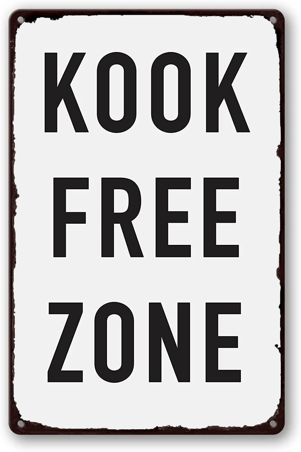 Kook Free Zone Tin Sign Vintag - Home Zone Gym recension och pris