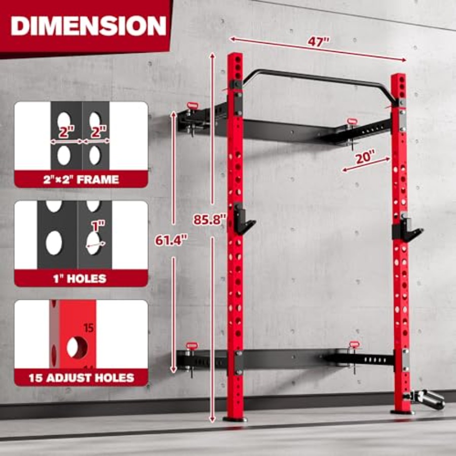 Home gym folding squat rack, s - Home Gym Folding Rack recension och pris