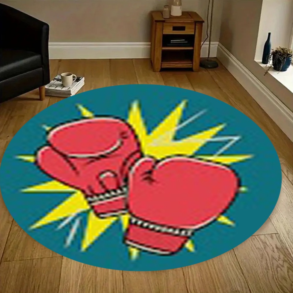 Comic Boxing Gloves Round Rug  - Home Zone Gym recension och pris