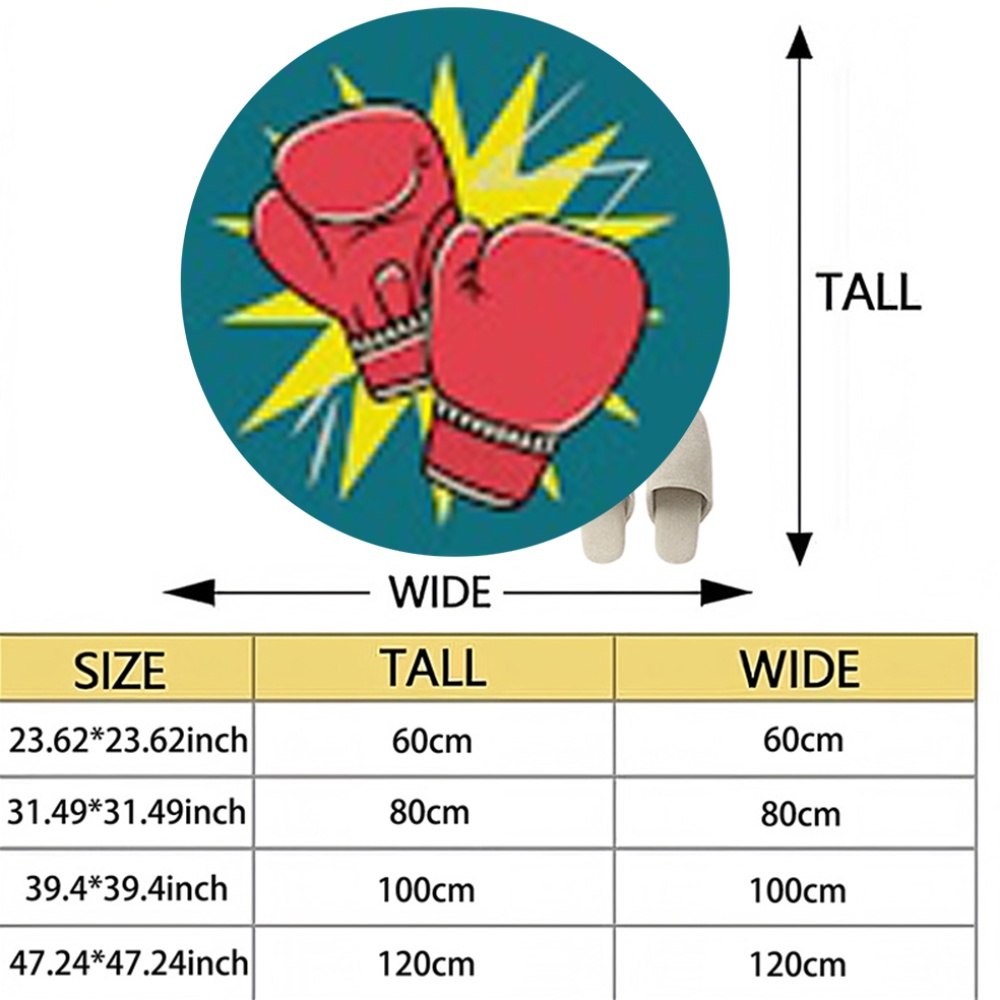 Comic Boxing Gloves Round Rug  - Home Zone Gym recension och pris