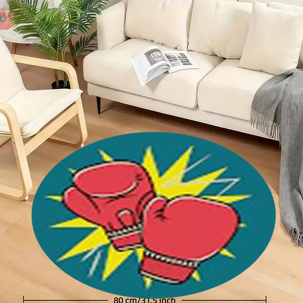 Comic Boxing Gloves Round Rug  - Home Zone Gym recension och pris