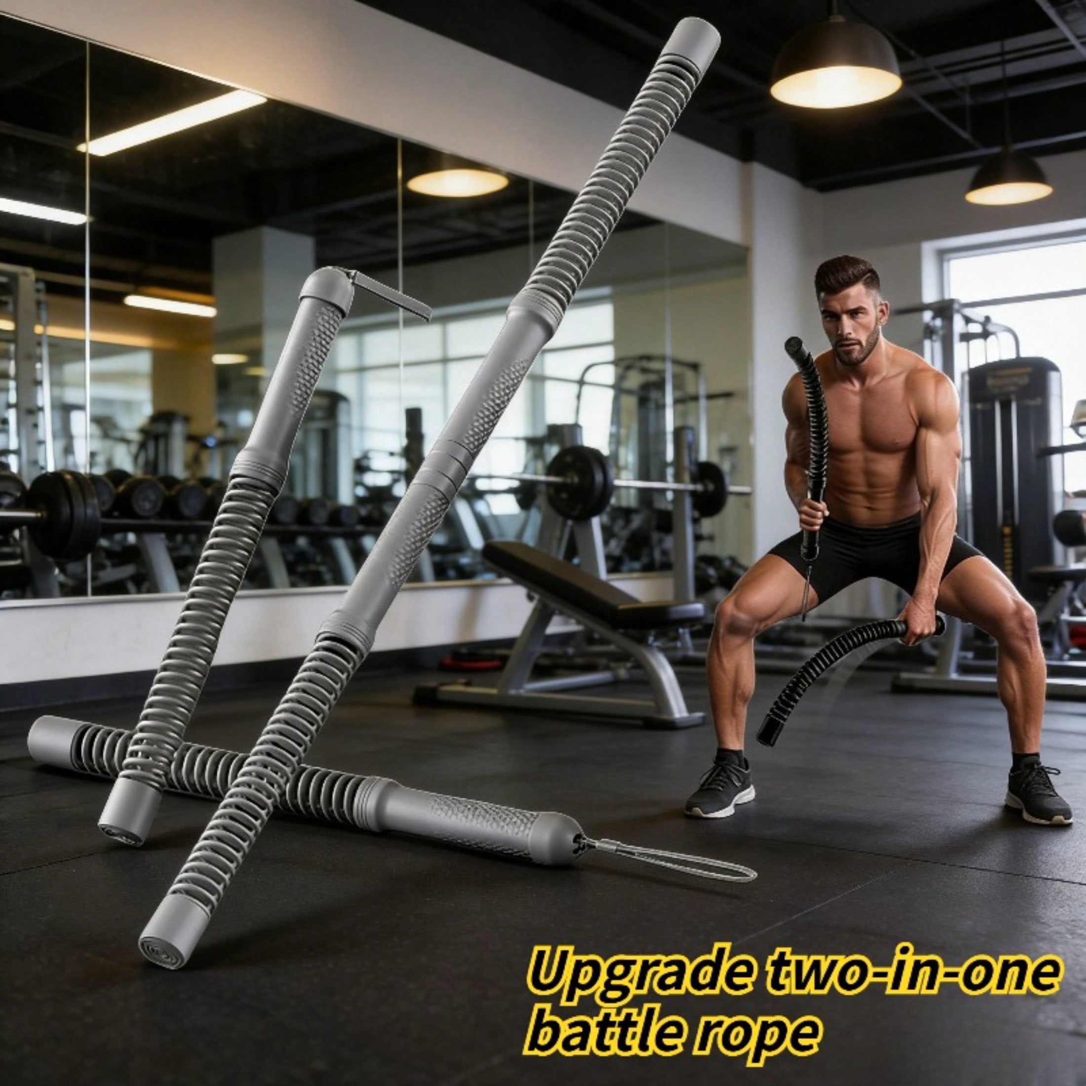 2-in-1 Upgraded Cordless Battl - Home Gym Full Body recension och pris